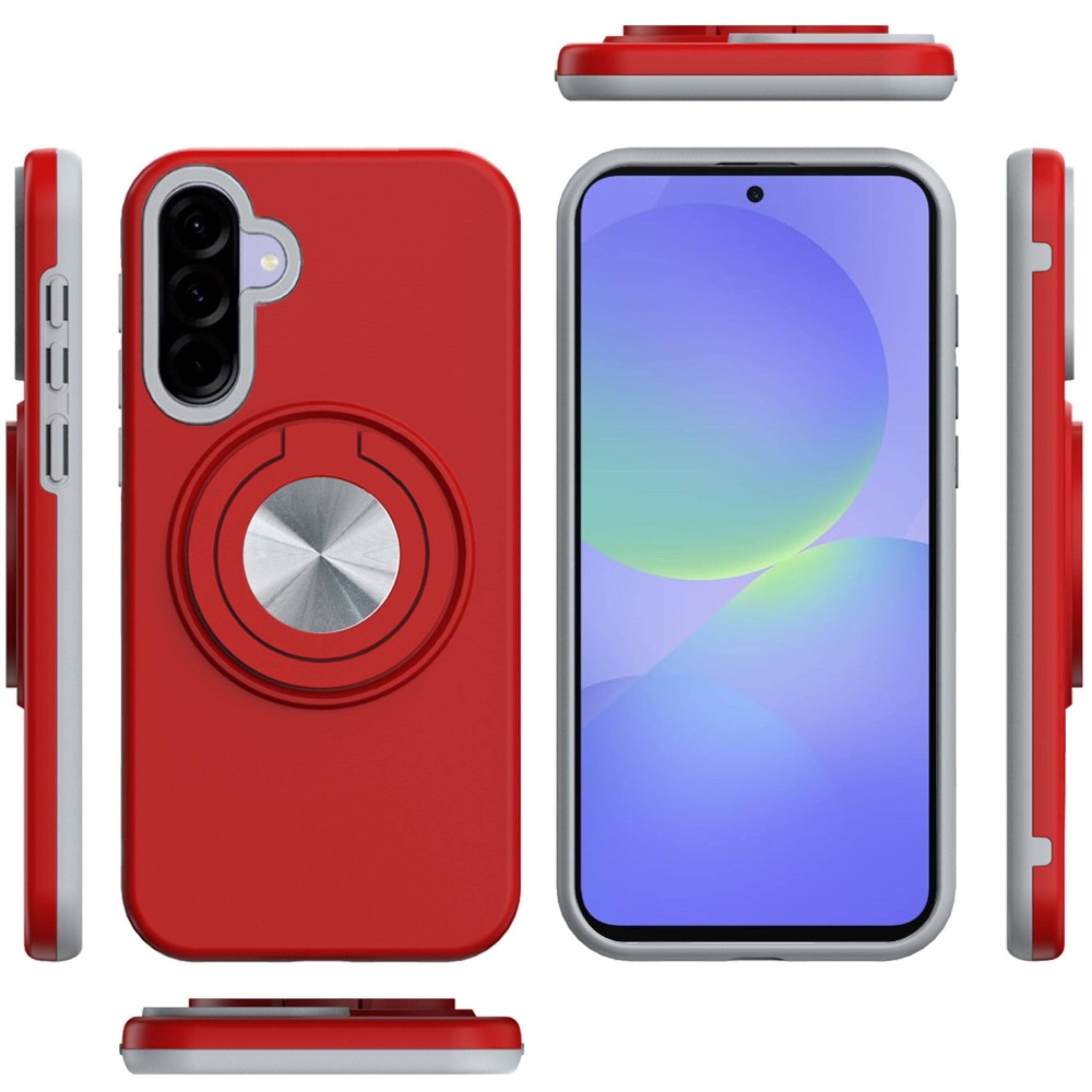 Angle. Kitcheniva - Solid Rugged Shockproof Phone Case With Tempered Glass For Samsung Galaxy A37 5G Blue - Blue.