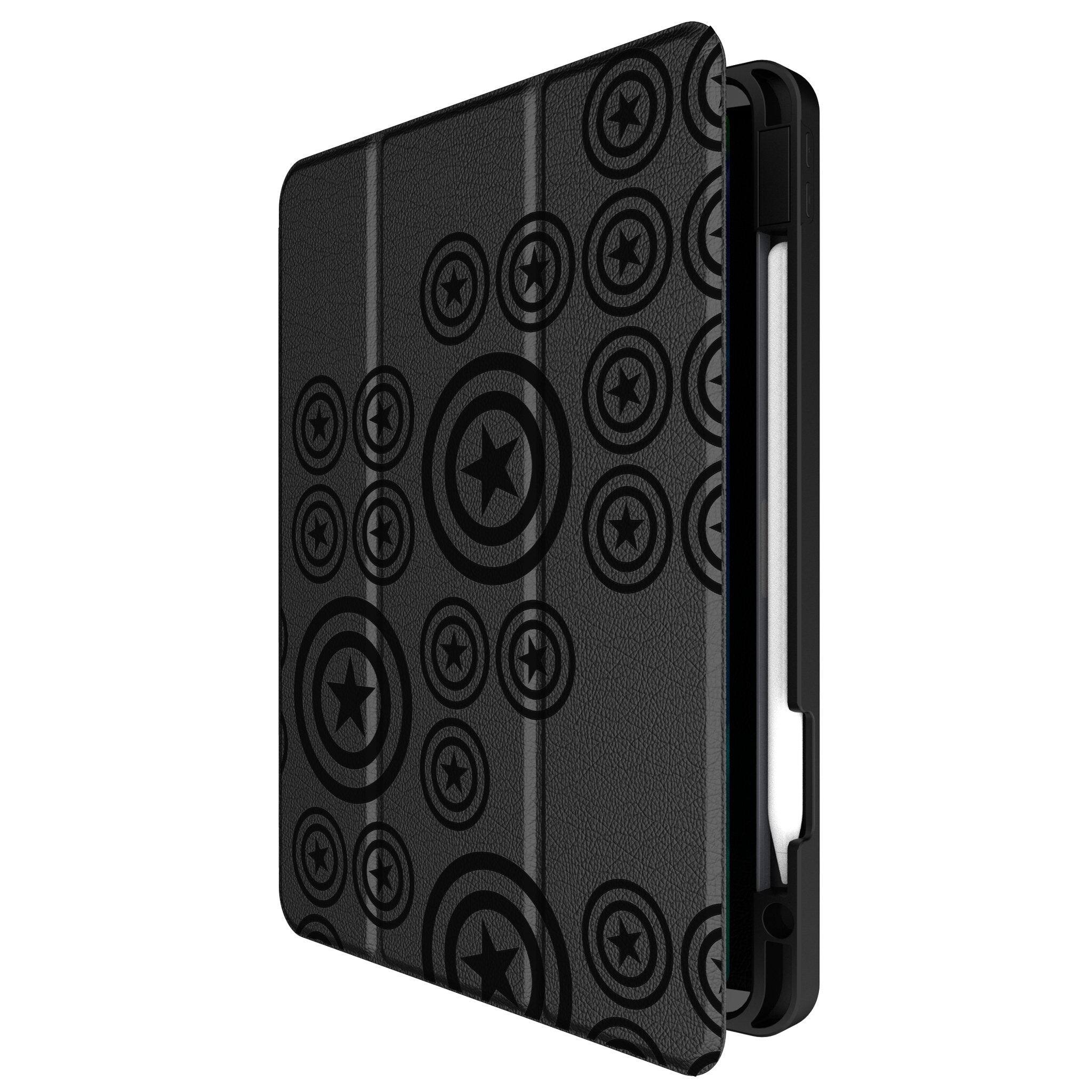 Angle. Keyscaper - Marvel Sigil Tablet Case - Apple iPad (9/8/7th Gen)/Pro 10.5/Air (3rd Gen) - Captain America.