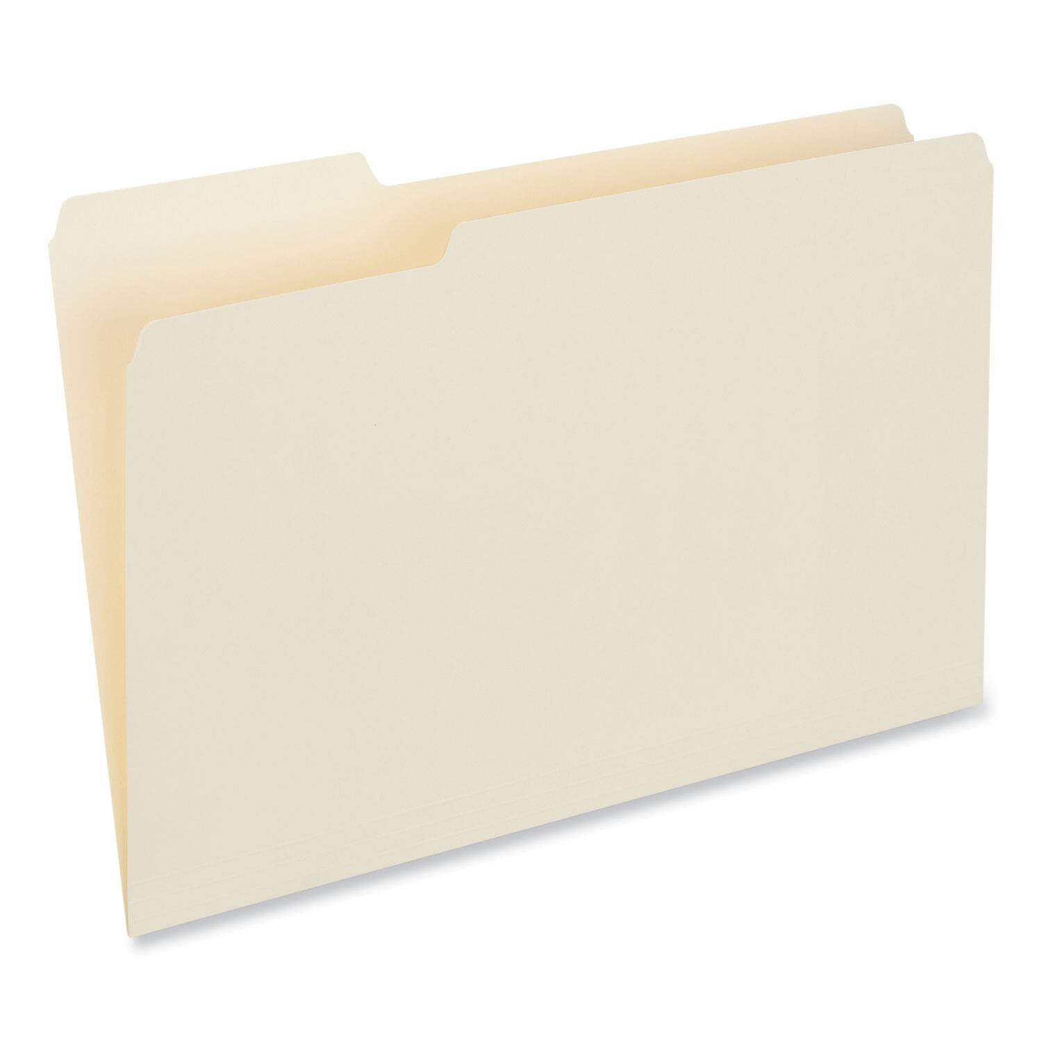 Left. Universal - Top Tab File Folders, 1/3-Cut Tabs: Left Position, Legal Size, 0.75" Expansion, Manila, 100/Box.