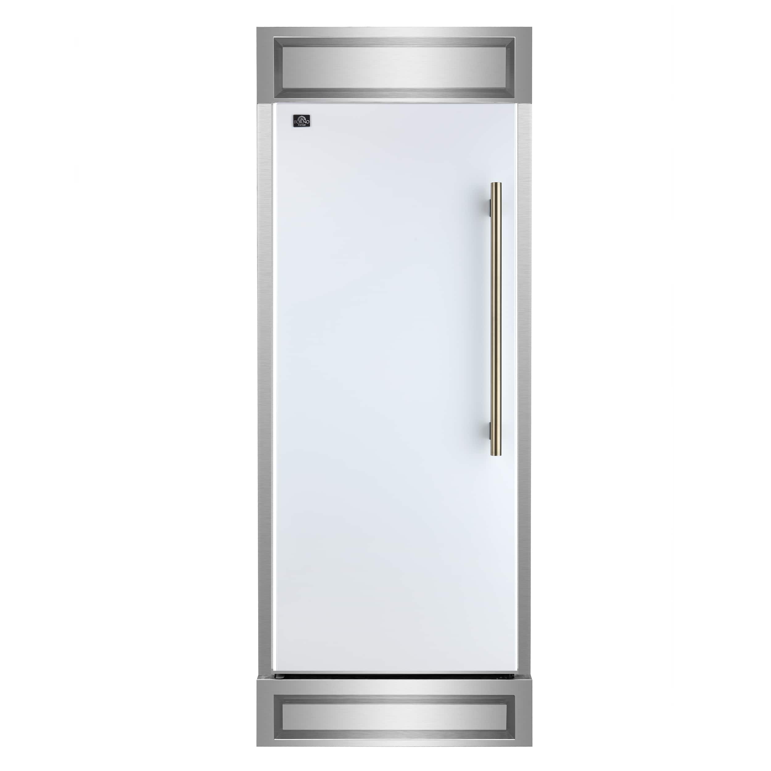 Front. Forno Appliances - Maderno 13.6 Cu. Ft. Built-In Convertible Refrigerator/Freezer with Decorative Grill - White.