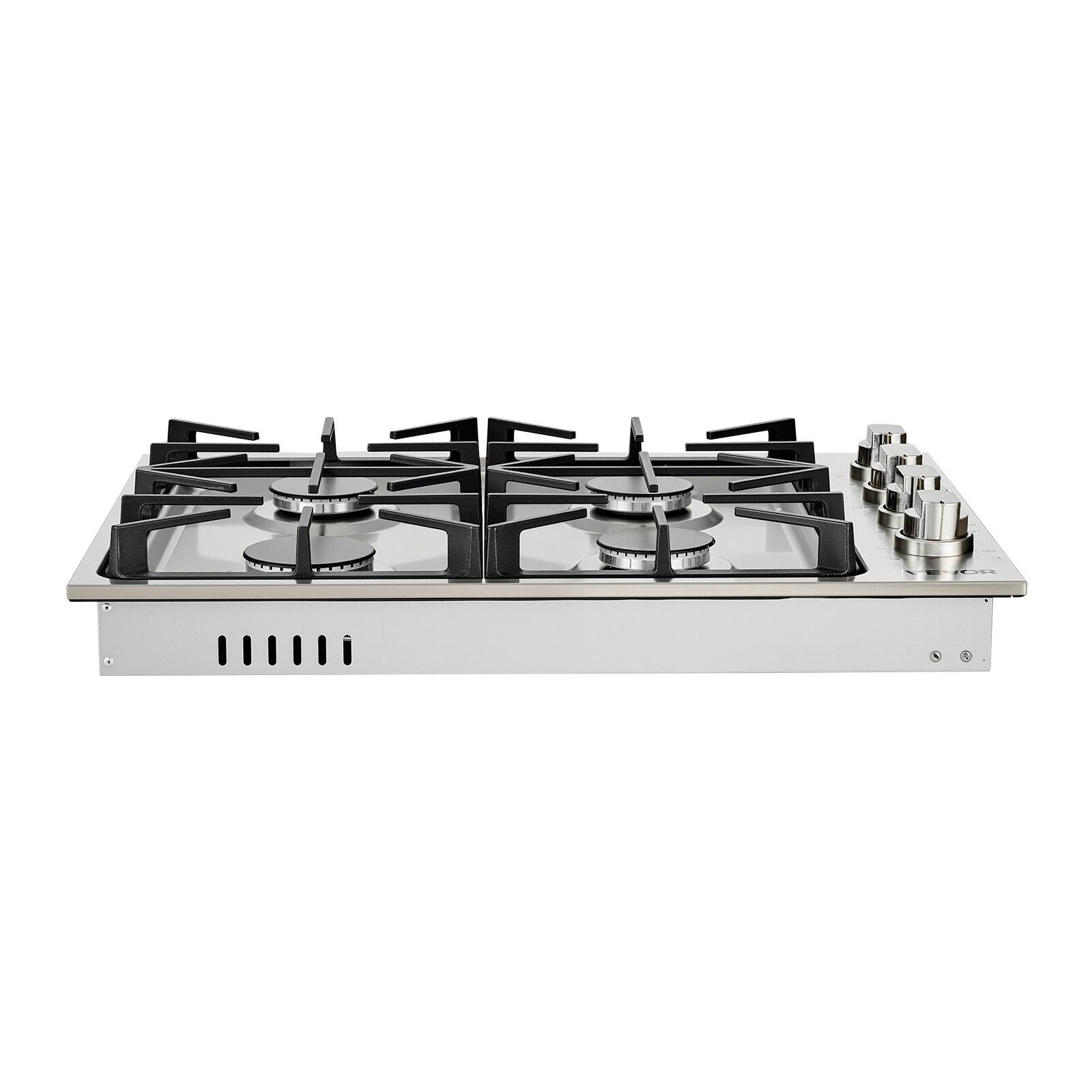 Alt View 5. VEVOR - Gas Cooktop, 30 inch 4 Burners Gas Stove Top, Max 48000BTU Built-in Stainless Steel Stove Top LPG/NG Convertible Dual - Stainless steel color.