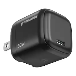 Greenworks - POWERALL 30W Nano USB-C Charger, Foldable Compact Type-C - Black