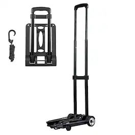 LOVMOR - 110-Lb Folding Hand Truck Platform Cart Dolly for Moving and Transport - Black