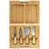Alt View 4. MegaChef - MegaChef Bamboo Charcuterie Cheese Board Set with Ramekins and Slide Out Cutlery Drawer - Brown.