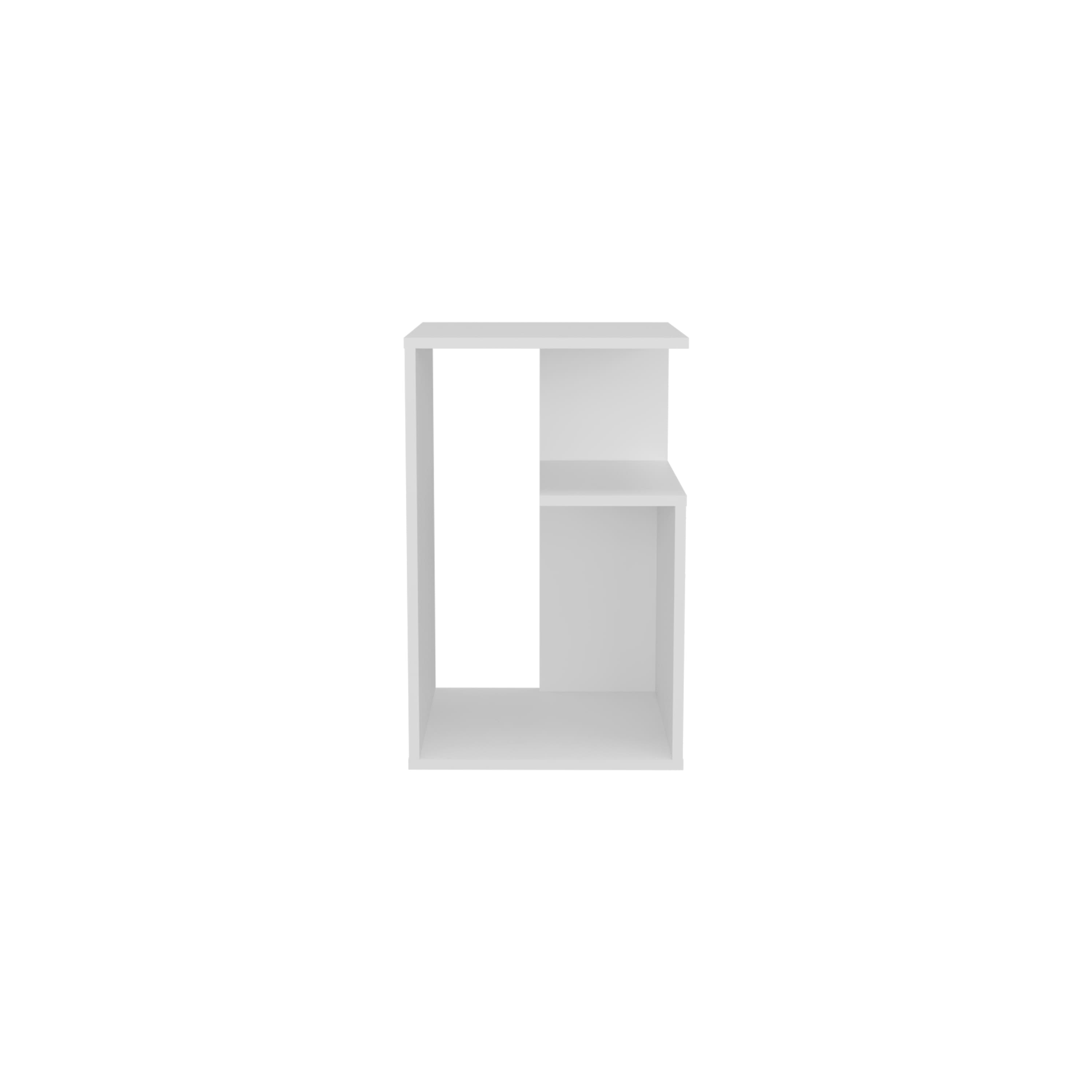 TuHome - Everet High 3-Tier Shelf Side Table, Modern and Stylish Living Room or Entryway Decor - White price history on PriceWatchPro