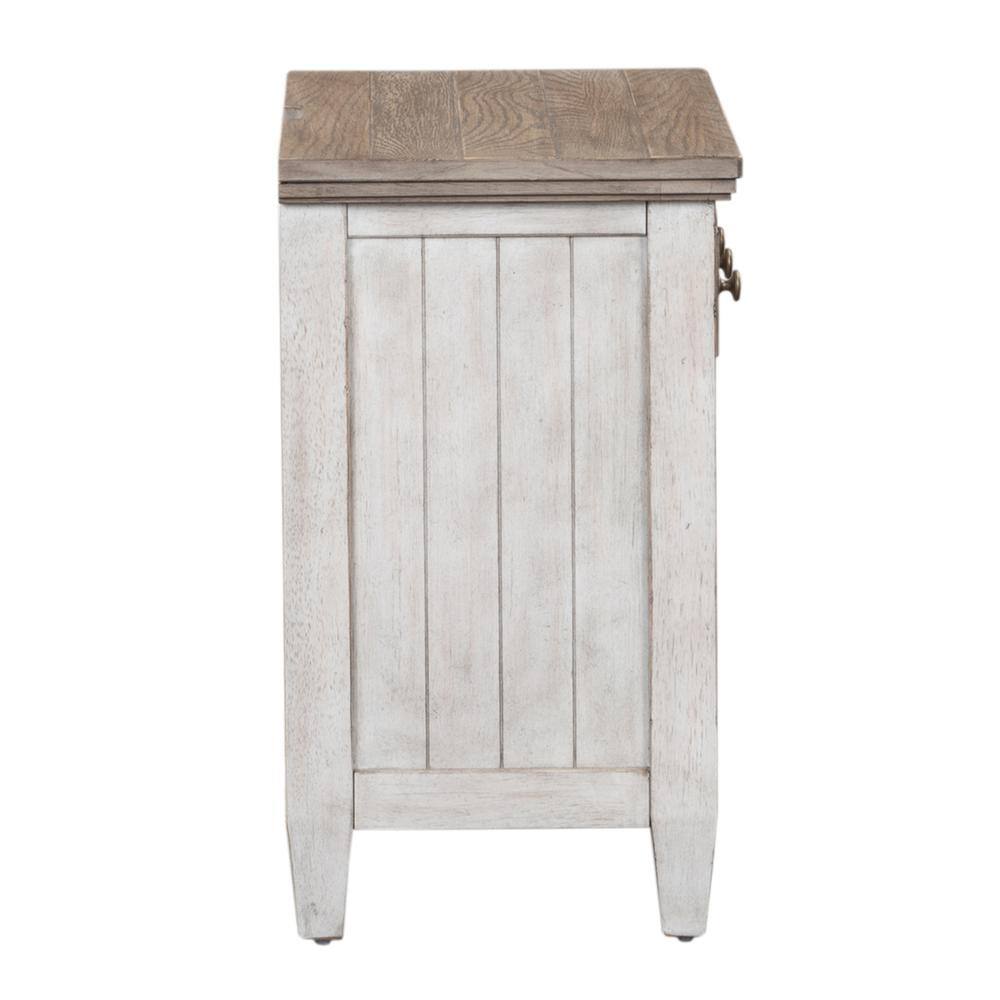 Back. Liberty Furniture Industries - 1 Drawer Night Stand w/ Charging Station - White.