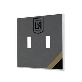 Keyscaper - LAFC Diagonal Stripe Design Double Toggle Lightswitch Plate - Multicolor