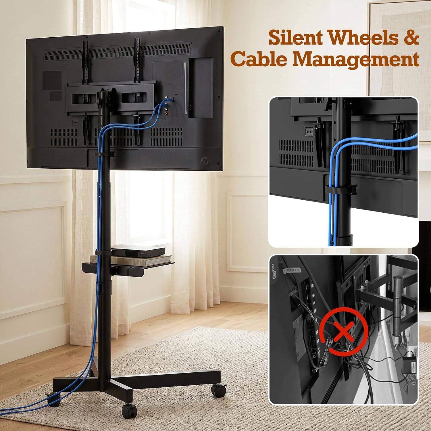 Silent Wheels & Cable Management