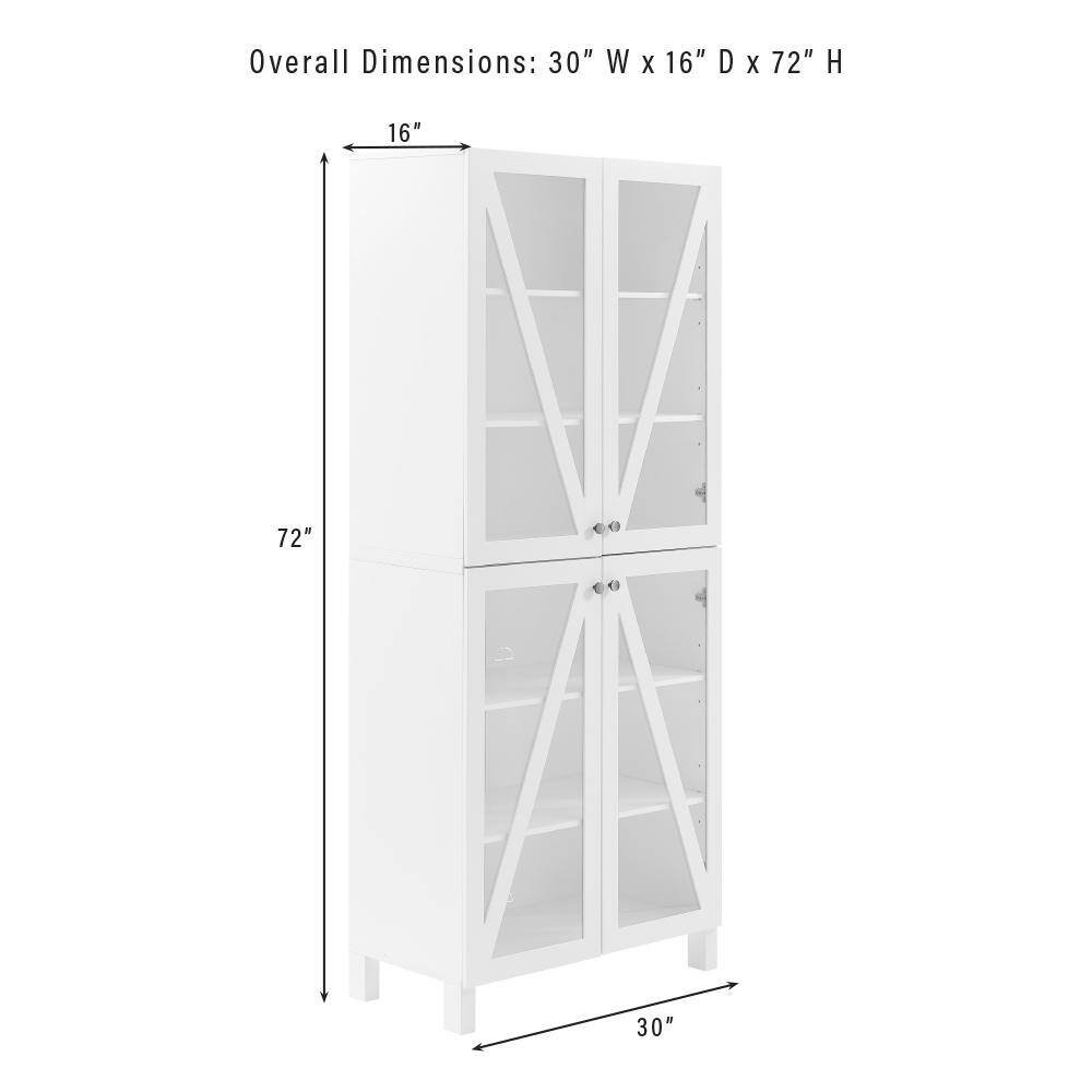 Overall Dimensions: 30" W x 16" D x 72" H