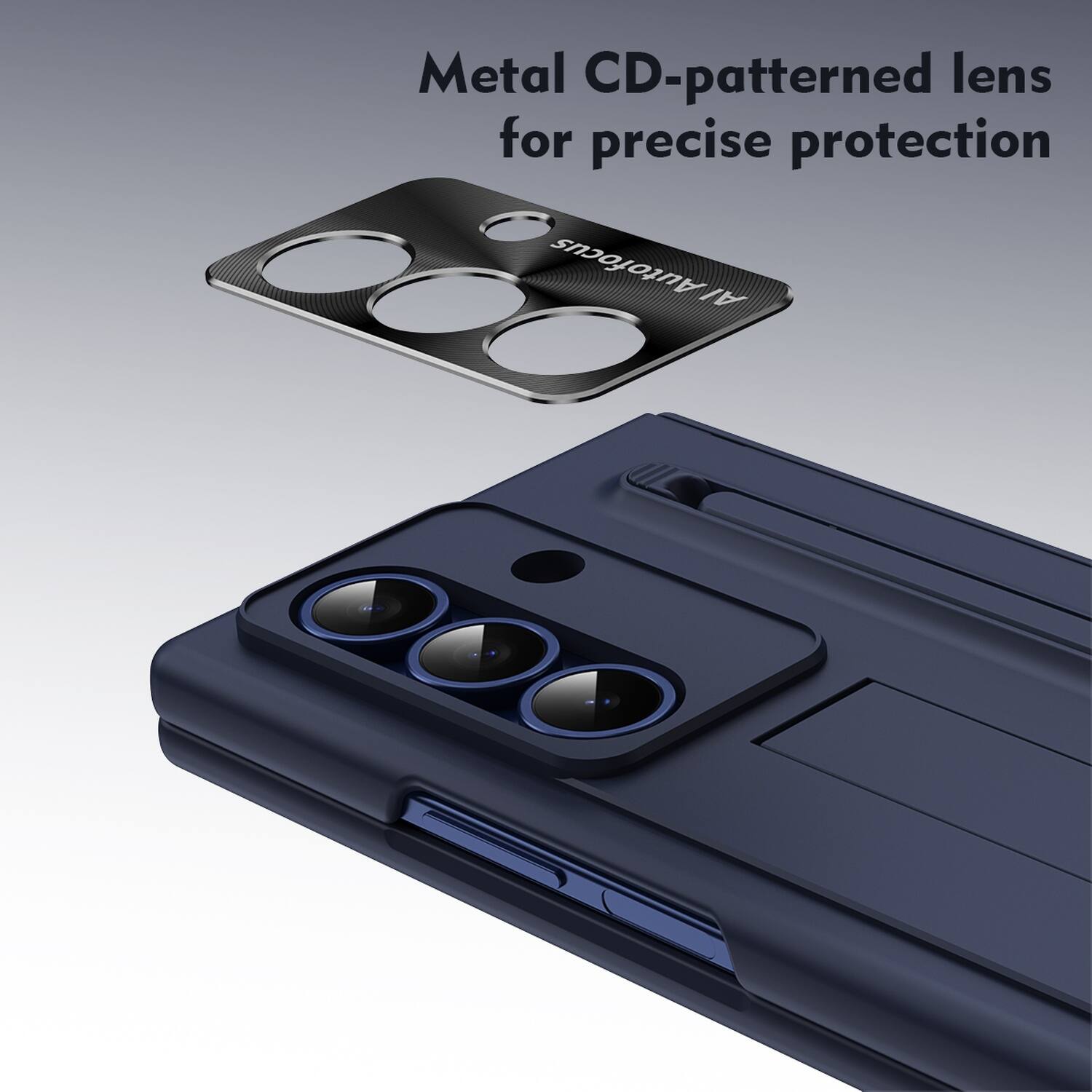 Metal CD-patterned lens for precise protection / Autofocus AI
