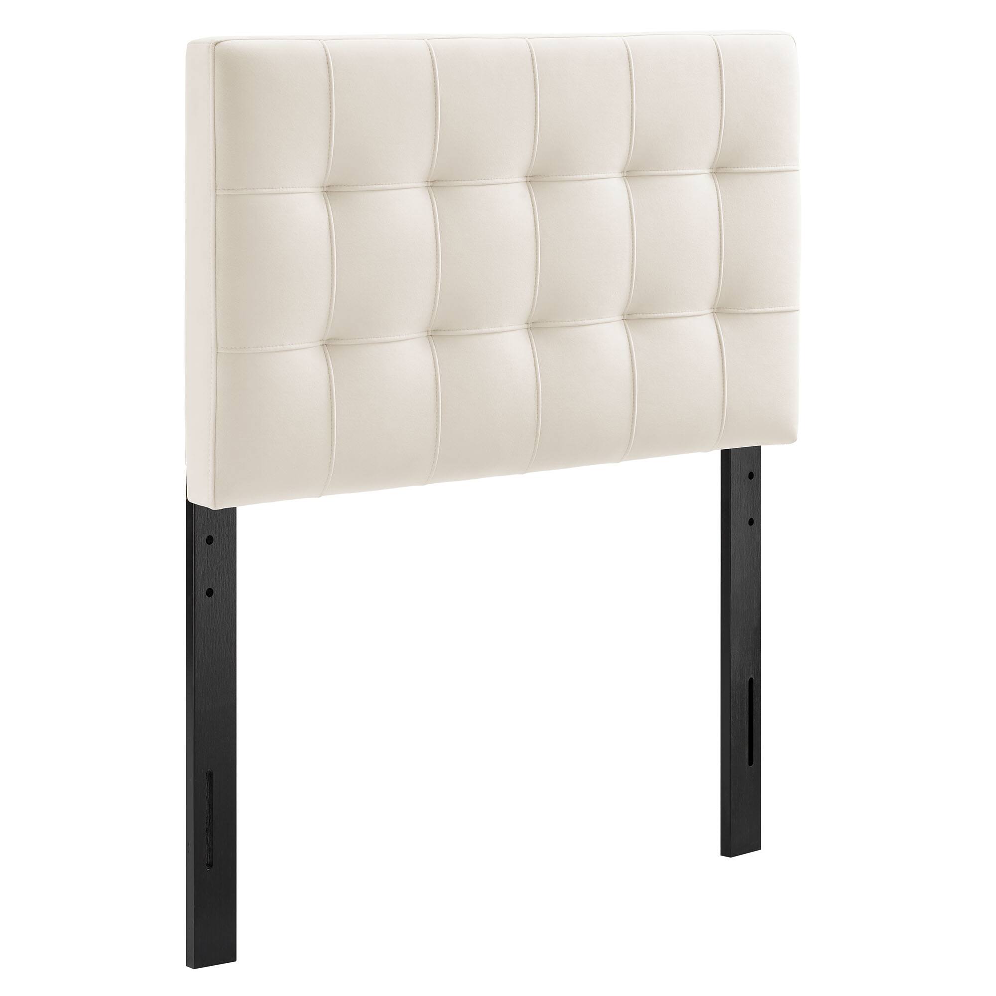 Angle. Modway - Lily Biscuit Tufted Performance Velvet Headboard by Modway - Alabaster.