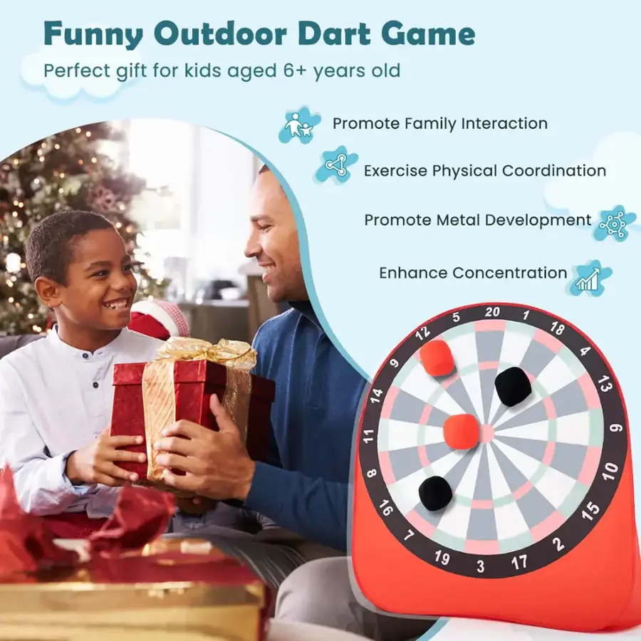 Funny Outdoor Dart Game Perfect gift for kids aged 6+ years old Promote Family Interaction Exercise Physical Coordination Promote Metal Development Enhance Concentration 5 12 6 14 11 8 16 7 19 20 1 3 17 18 4 13 9 10 15 2