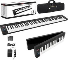 PYLE ELECTRIC MUSICAL PIANO KEYBOARD
9 FUNCTIONS:
- RECORD
- RHYTHM
- METRONOME
- DRUM KIT
- DRUM VOICE
- DYNAMIC SWITCH
- WIRELESS BT MIDI
- BT AUDIO
PORTABLE AND FOLDABLE ELECTRONIC PIANO KEYBOARD
INCLUDES:
- PYLE PIANO KEYBOARD
- FOLDABLE ELECTRONIC PIANO
- CARRY CASE
- POWER ADAPTER
- USB CABLE
- AC ADAPTER
