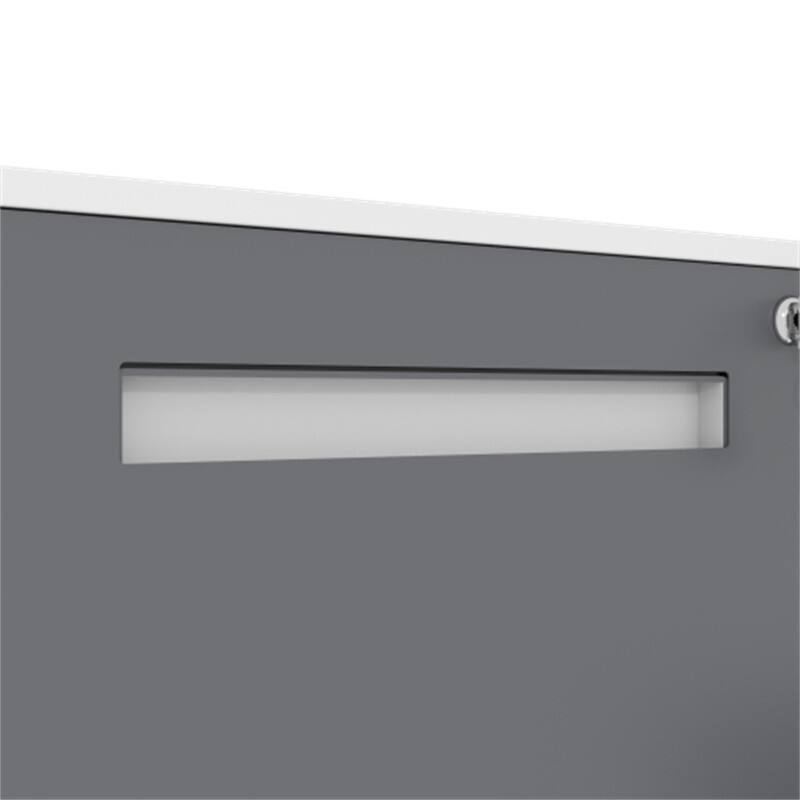 Alt View 5. HTUTWOO - Mobile File Cabinet 2-Drawer with Lock-360° Wheels Storage Cabinet,Fully Assembled,A4 File Holder,110lbs/Drawer Capacity - White.