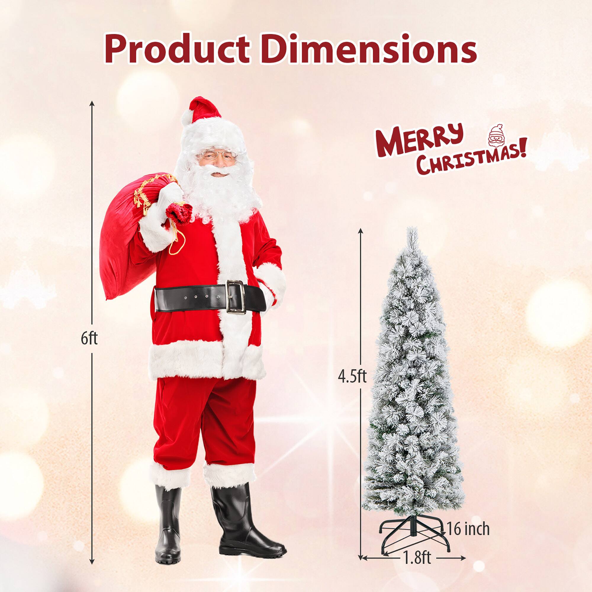 Product Dimensions

MERRY CHRISTMAS!

6ft

4.5ft

16 inch

1.8ft