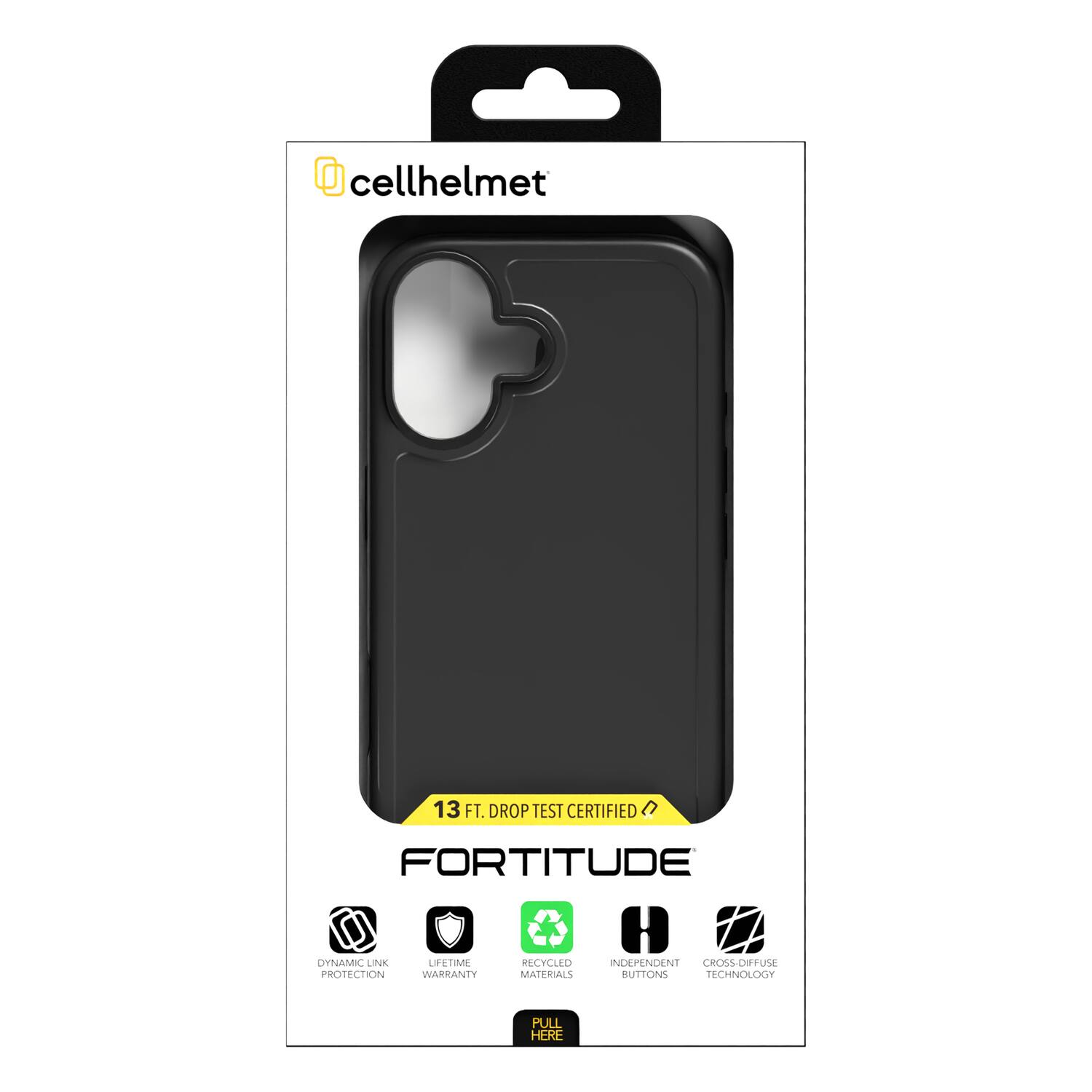 cellhelmet  
13 FT. DROP TEST CERTIFIED  
FORTITUDE  
H  
INDEPENDENT CROSS-DIFFUSE PROTECTION  
LIFETIME RECYCLED MATERIALS  
DYNAMIC LINK BUTTONS  
LIFETIME WARRANTY  
PULL HERE
