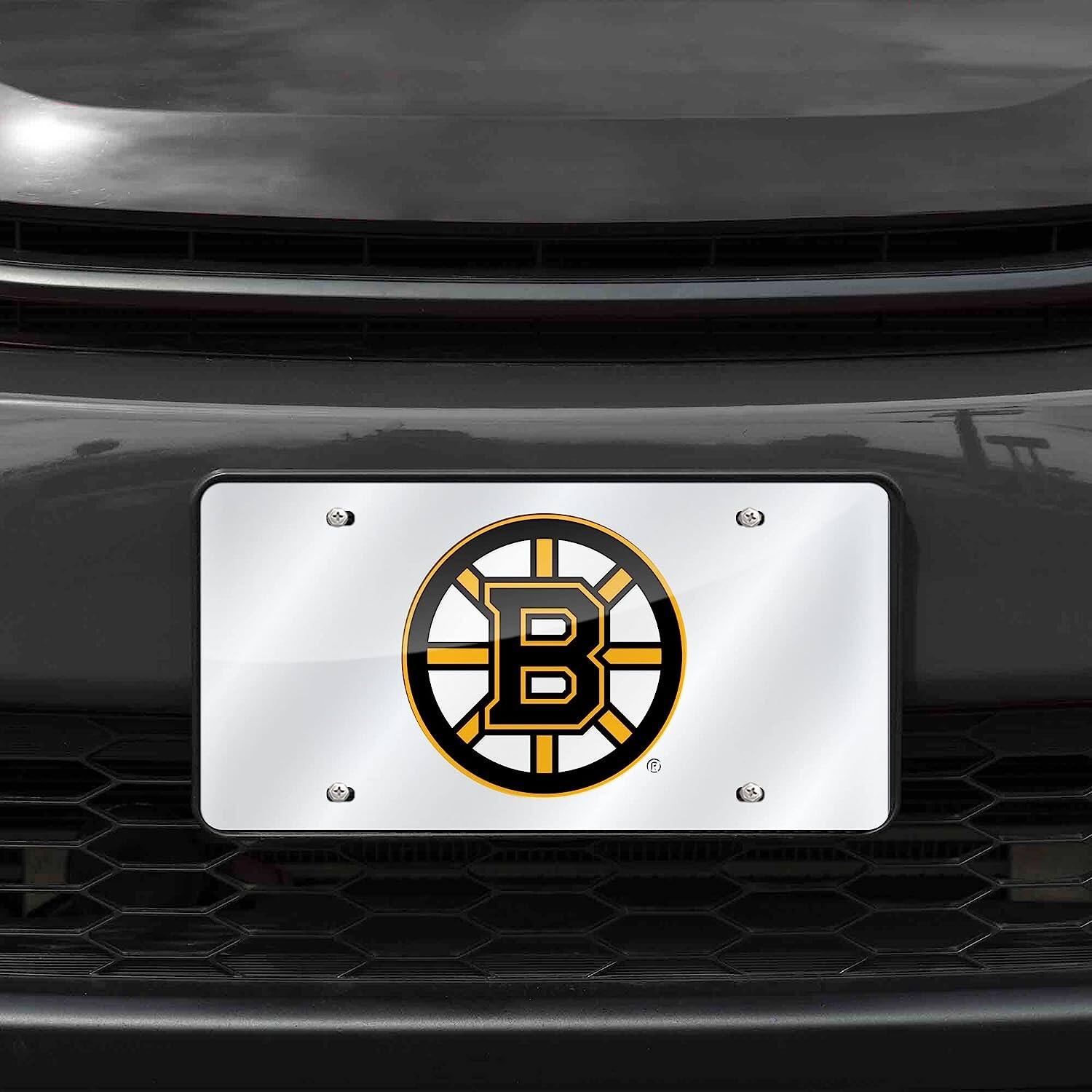 Alt View 1. Rico Industries - Boston Bruins Acrylic License Plate Laser Tag - Multi.