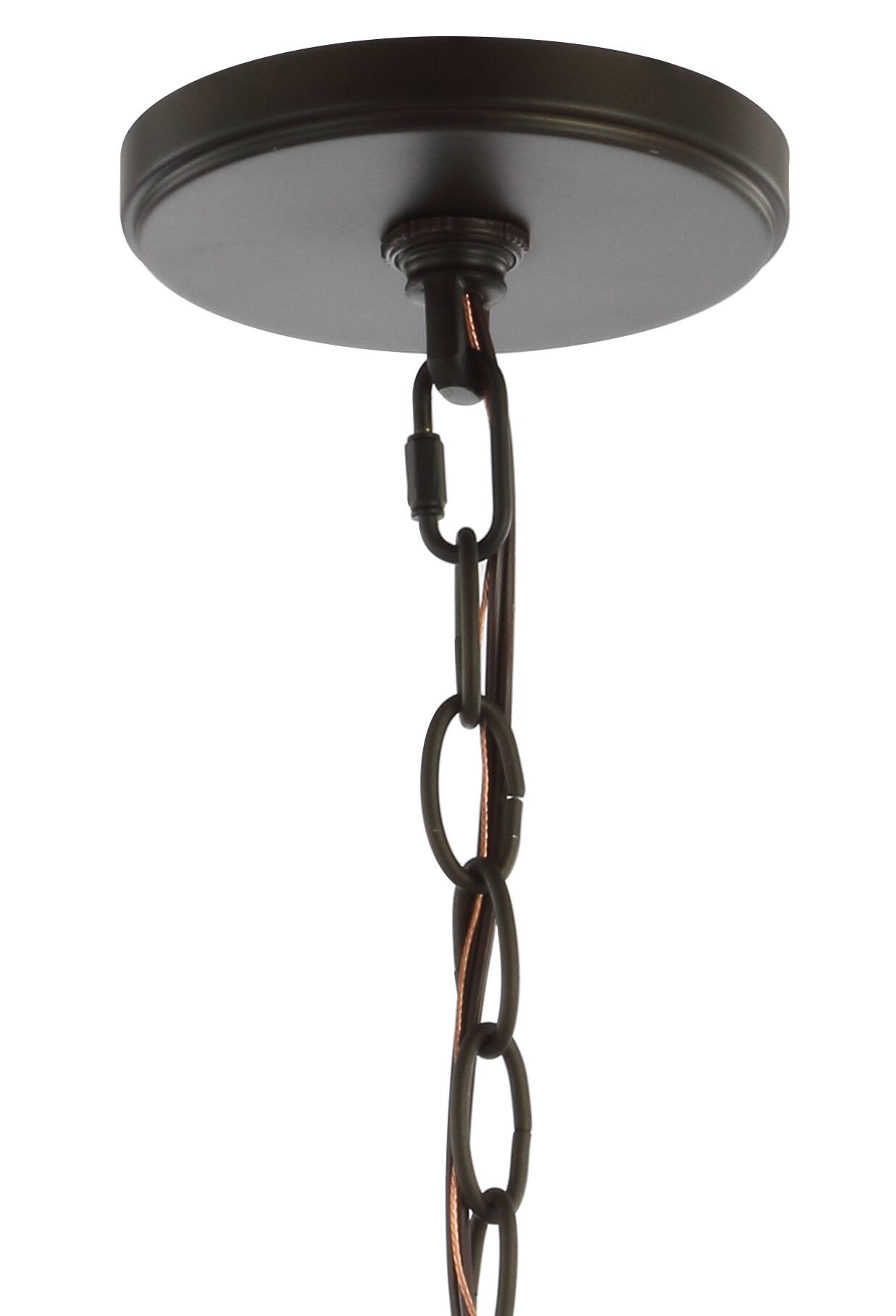 Alt View 5. Jonathan Y - Ira 6.25" Metal LED Pendant, Oil Rubbed Bronze - Oil Rubbed Bronze.