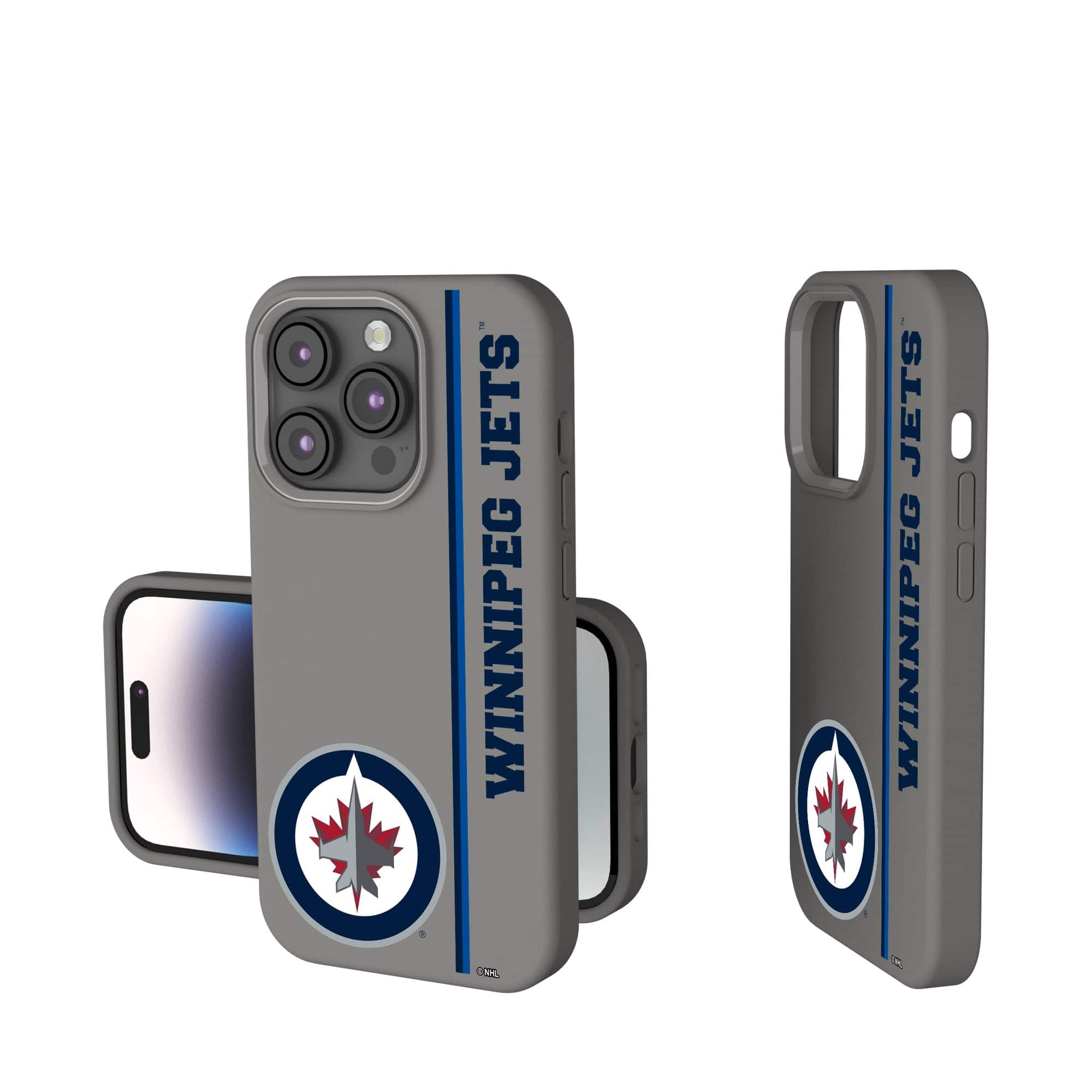 Keyscaper - NHL - Winnipeg Jets Sidebar Soft Touch iPhone Case - 15 Pro - Gray price history on PriceWatchPro