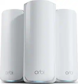 NETGEAR - Orbi 770 Series WiFi 7 Mesh System, 11 Gbps, Up to 8,000 sq ft., 3 Pack - White