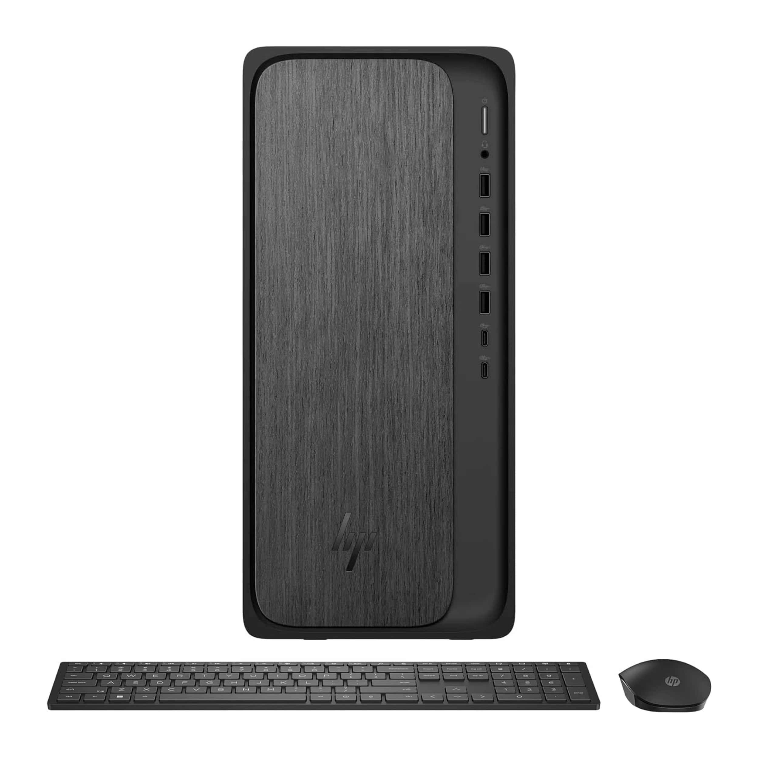 HP - OmniDesk Desktop, AMD Ryzen 7 8700G, AMD Radeon 780M, 64GB RAM, 2TB SSD, Keyboard & Mouse, Win 11 - Black