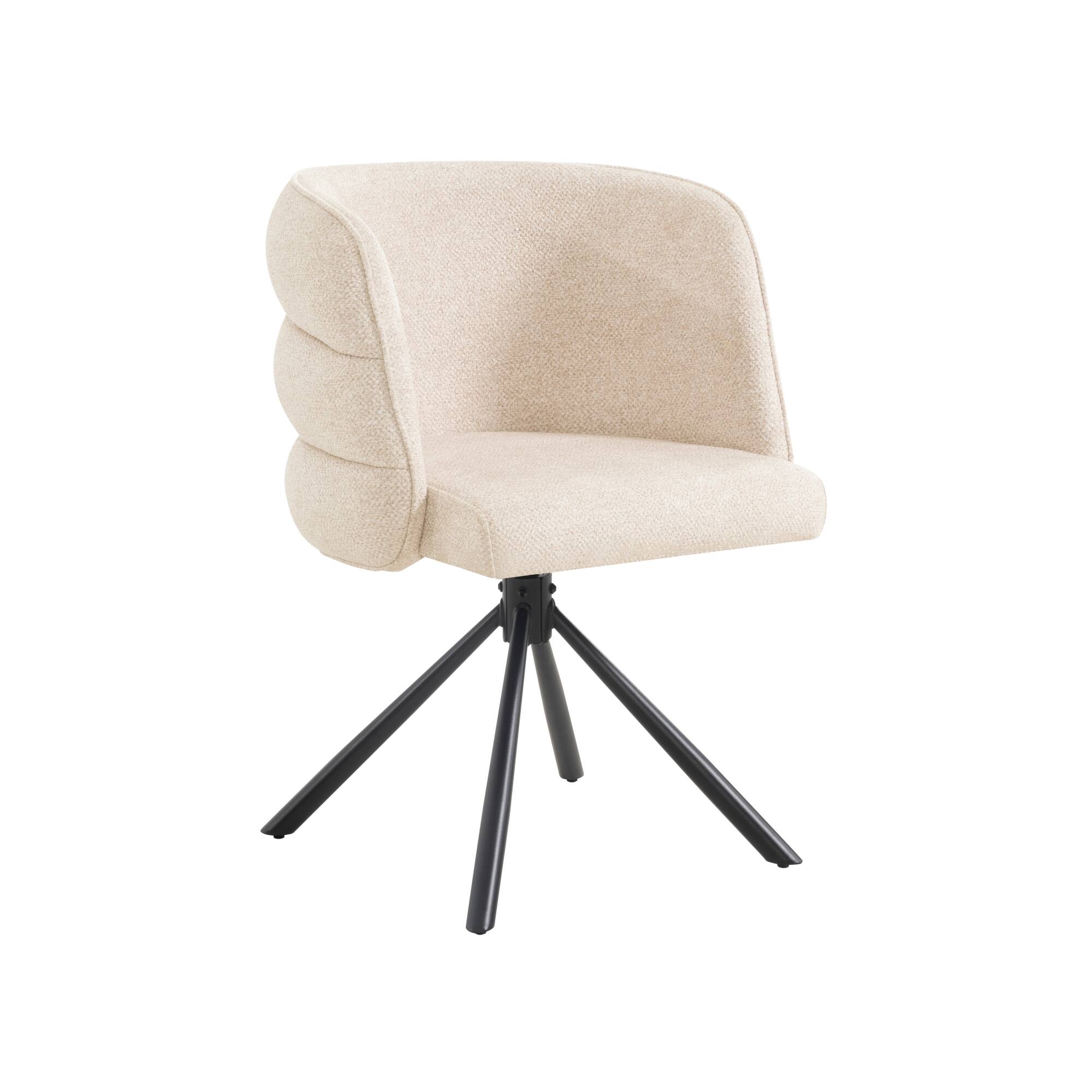 Alt View 5. GOODSILO - Modern Swivel Dining Chairs Set of 2 with Thickened Cushion and Metal Base for Home Office Living Room - Beige.