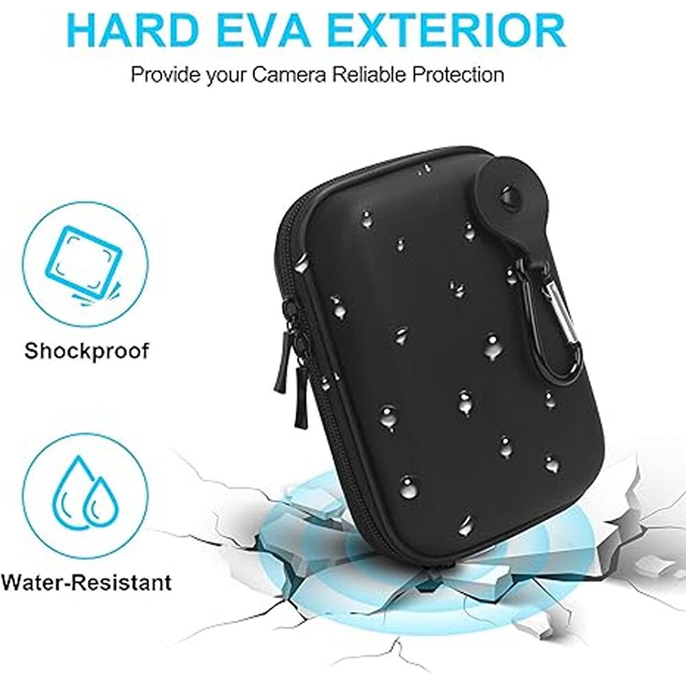 HARD EVA EXTERIOR  
Provide your Camera Reliable Protection  

Shockproof  
Water-Resistant