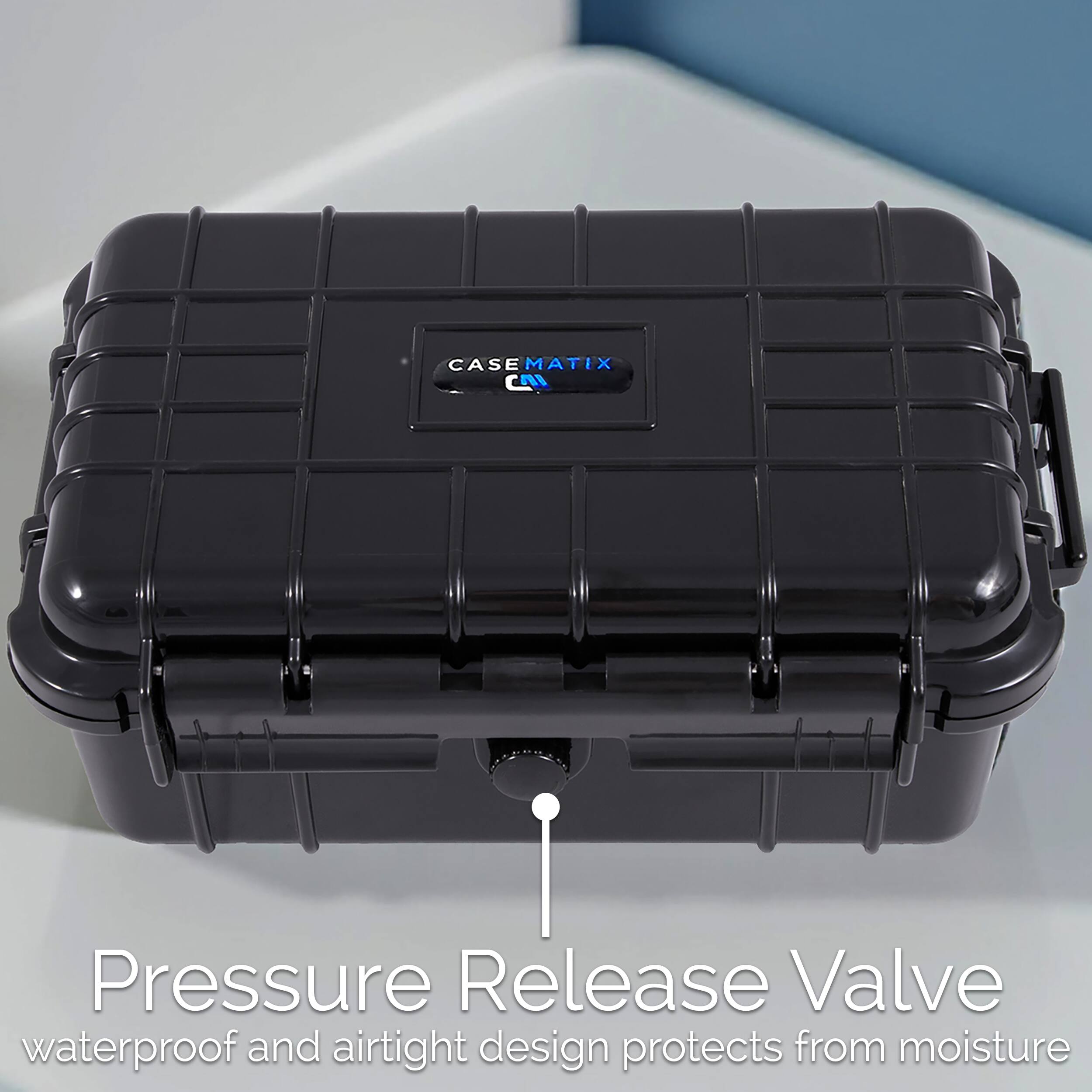 CASEMATIX CU Pressure Release Valve waterproof and airtight design protects from moisture