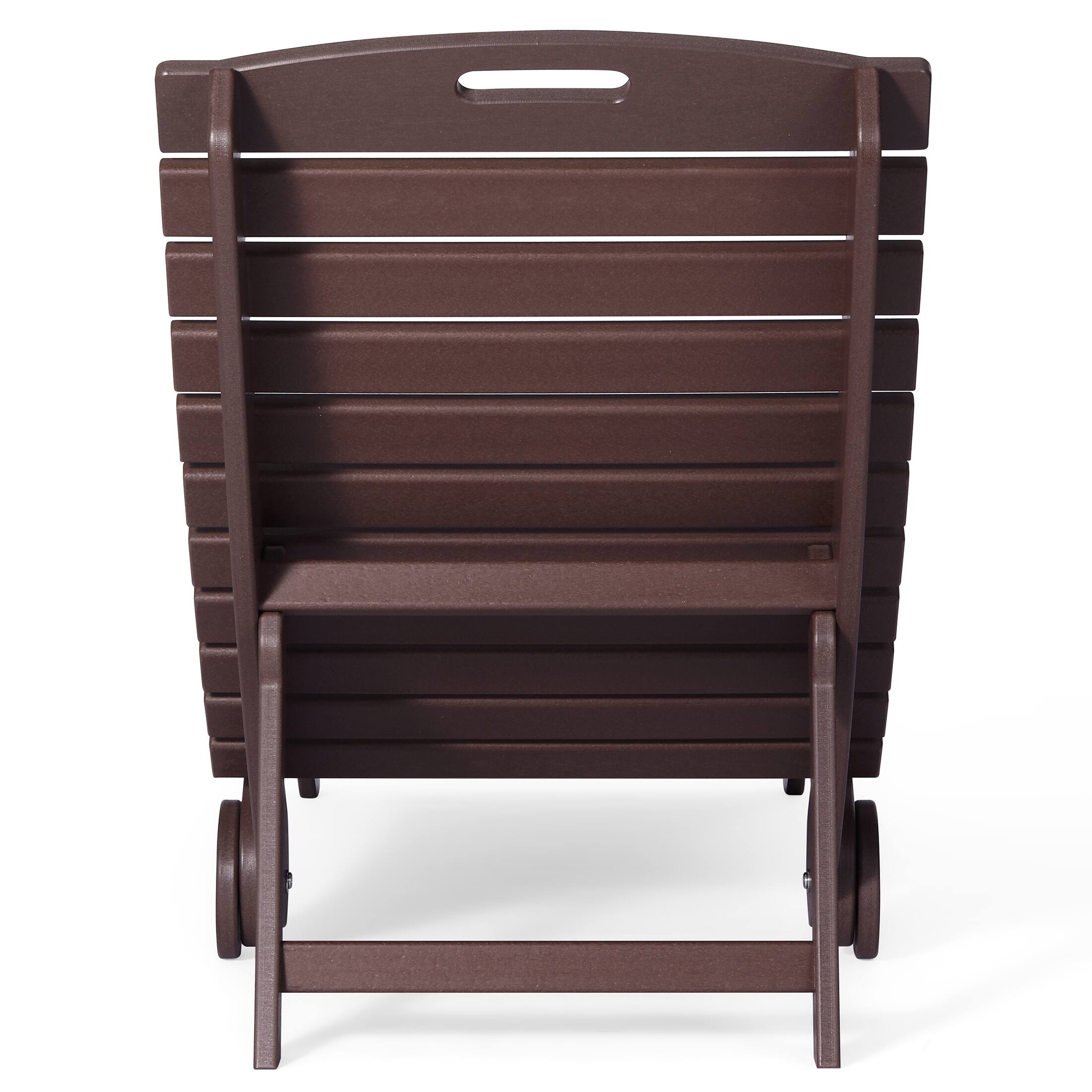 Back. WestinTrends - WestinTrends Ventura Outdoor HDPE In-Pool Patio Chaise Lounge Chair With Wheels - Dark Brown.