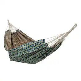 Sunnydaze - 2-Person Polyester Jacquard Double Hammock - Retro Waves
