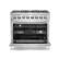 Alt View 2. Forno Appliances - Galiano Alta Qualita 5.36 Cu. Ft. Freestanding Dual Fuel Range with Convection Oven - Silver.