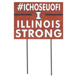 Jardine - Illinois Fighting Illini 18'' x 24'' I Chose Lawn Sign - Navy