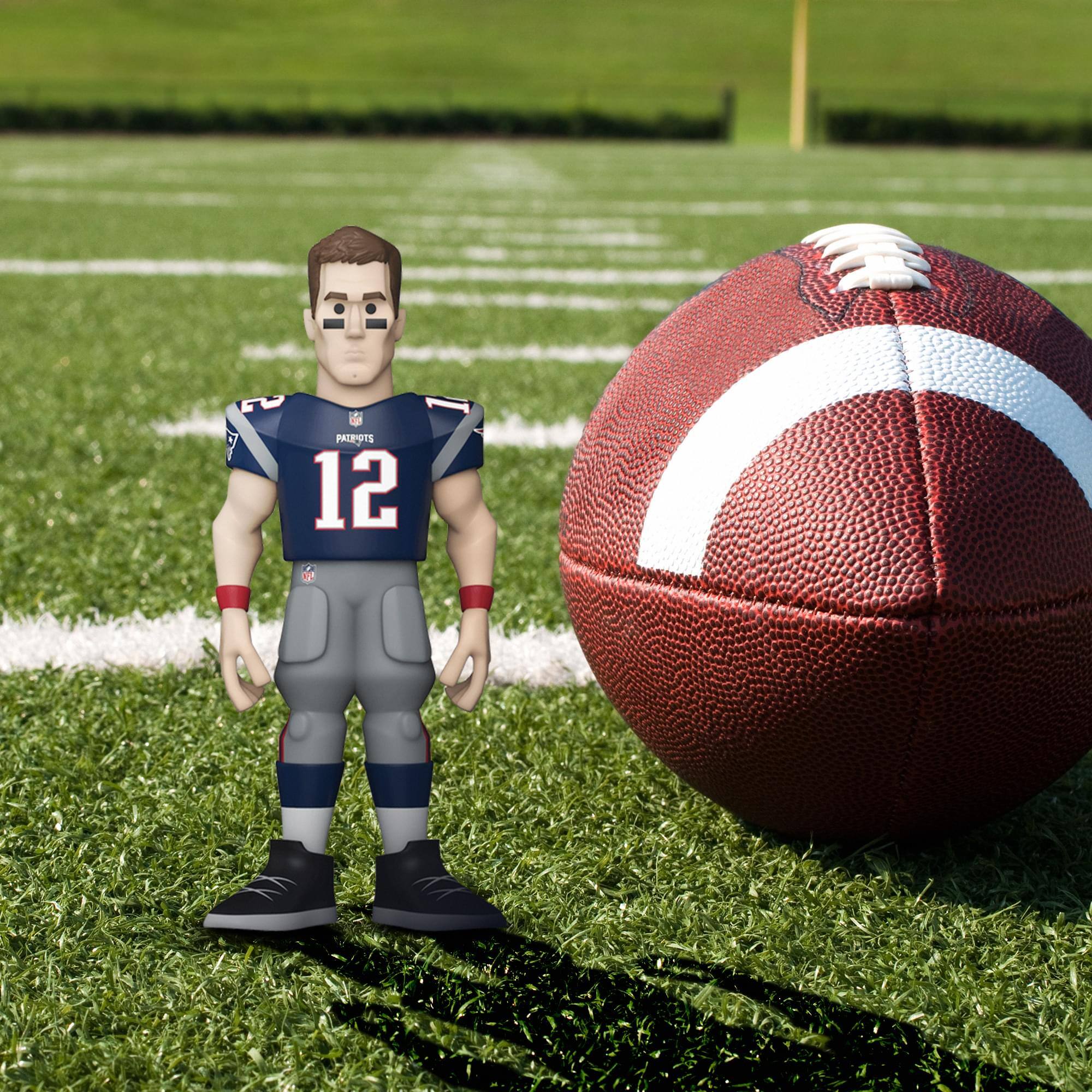 Alt View 2. Funko - New England Patriots NFL Funko Gold 5 Inch Vinyl Figure | Tom Brady Chase - Blue.