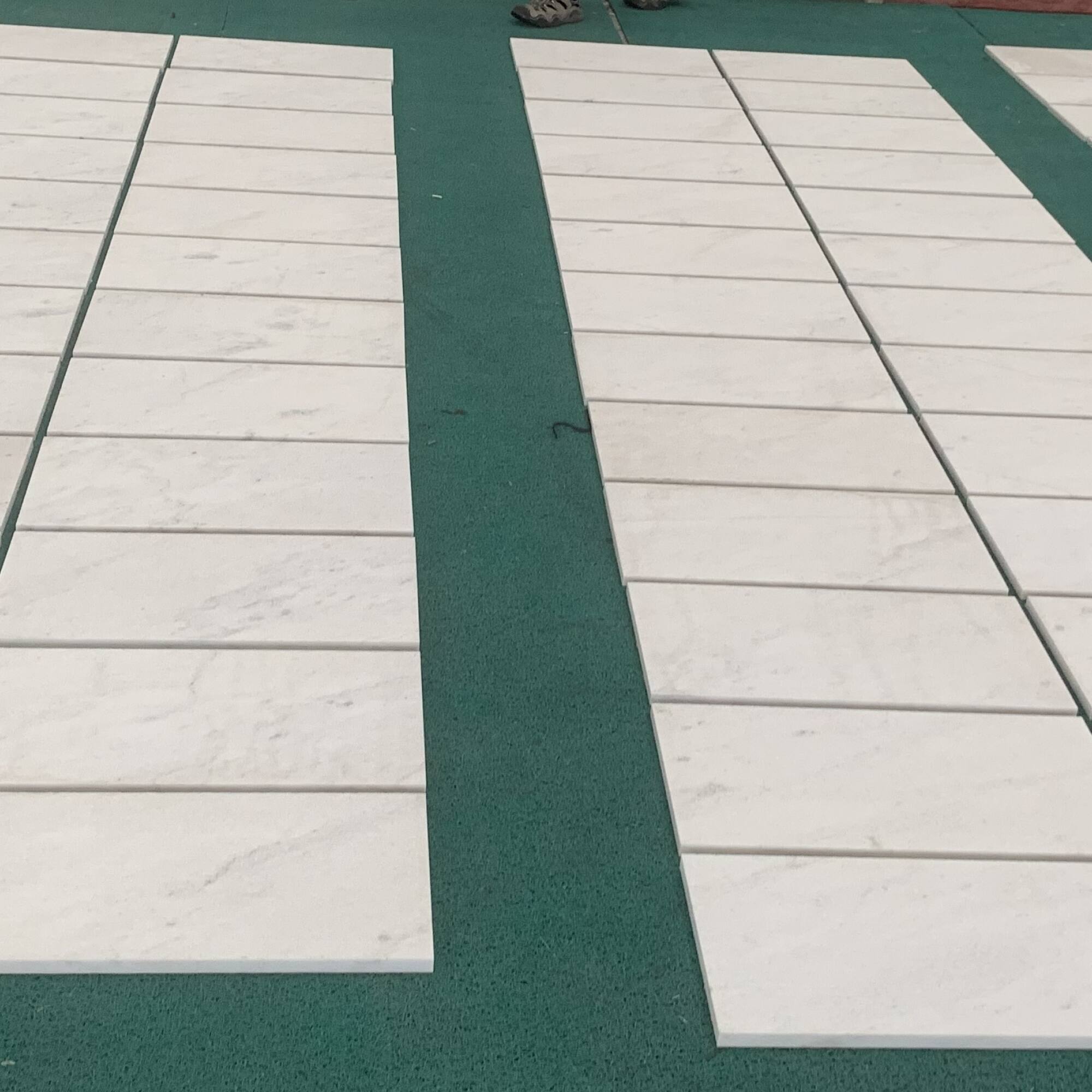 Alt View 6. GOODSILO - Premium FS Textured Finished Natural Marble Tiles for Elegant Wall Decorations - White+Natural.