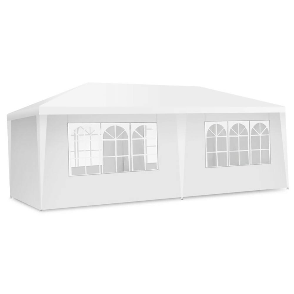 Left. Kadyn - 10 x 20 Feet 6 Sidewalls Canopy Tent with Carry Bag-White, Outdoor Gazebo Wedding Party Tent Canopy Tent.