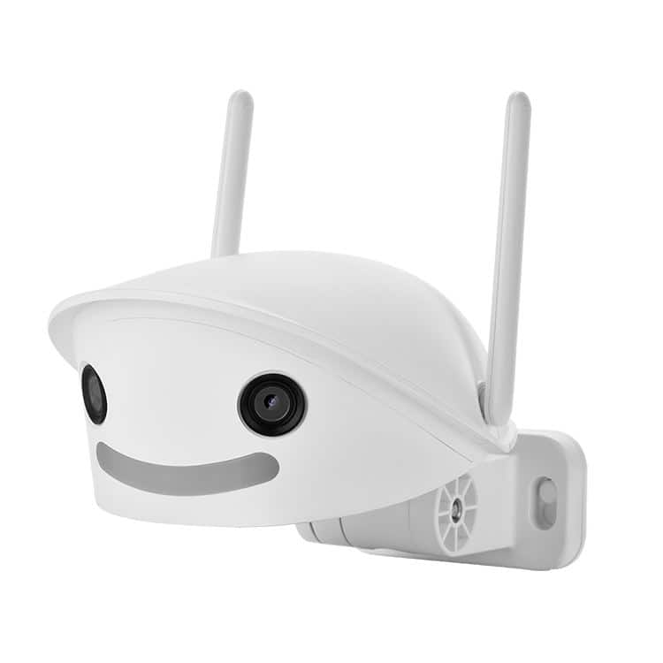 PRIMEPLUS - 170° AI Security Camera, Smart Panoramic Monitoring with Human Detection & Two-Way Audio - White