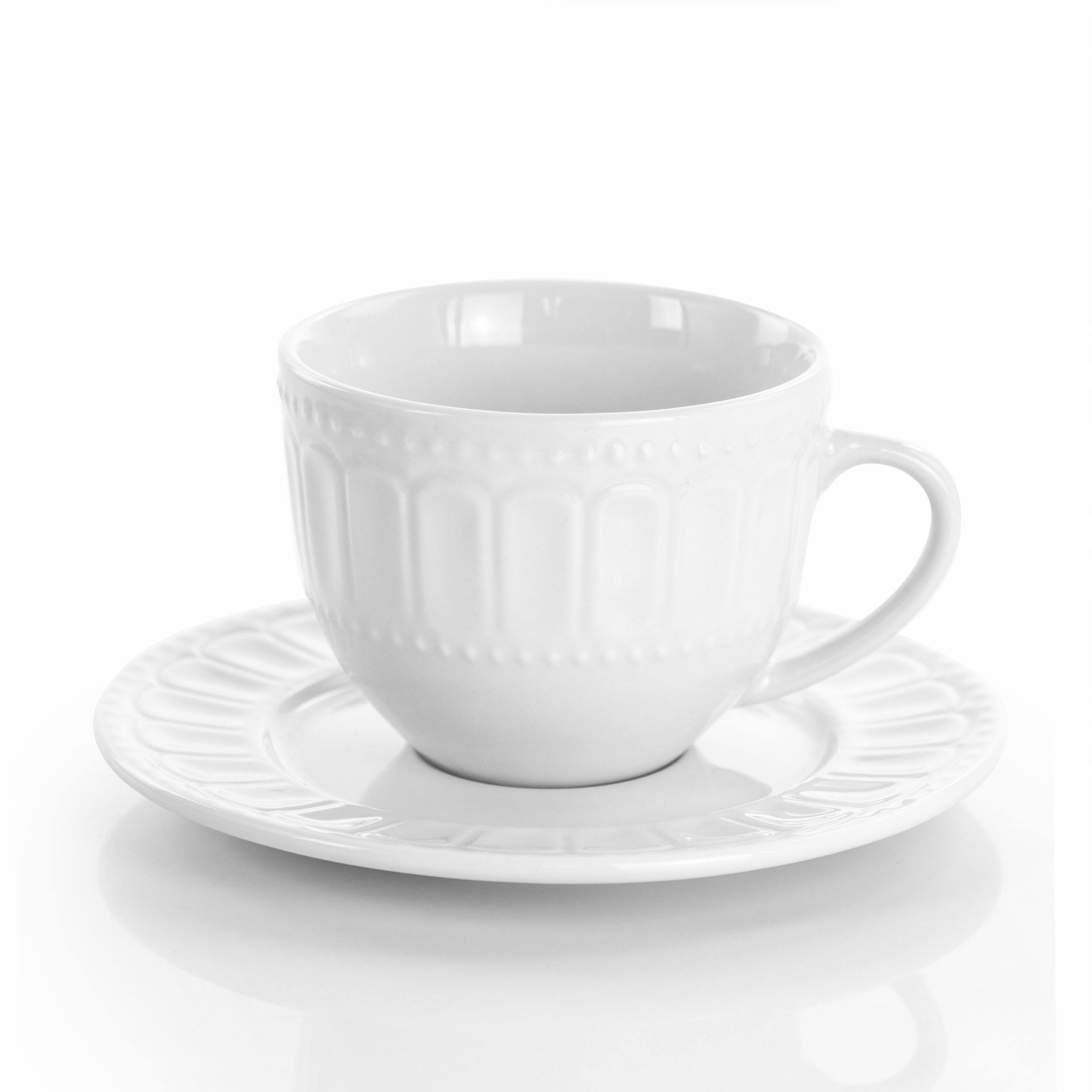 Alt View 8. Elama - Elama Charlotte 20 Piece Porcelain Dinnerware Set in White - White.