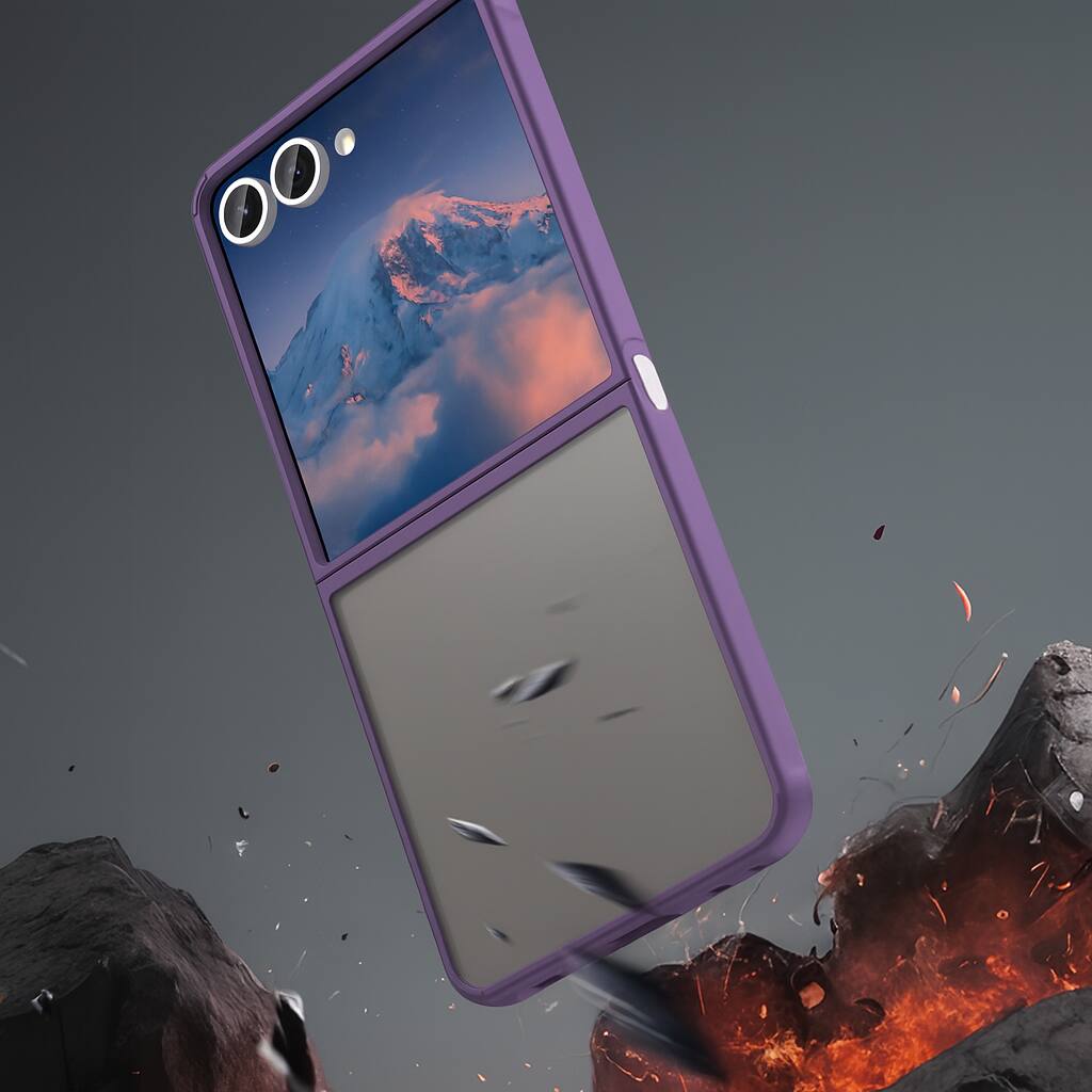 Alt View 6. Sahara - Venture Series Matte Case for Samsung Galaxy Z Flip7 - Purple Orchid.