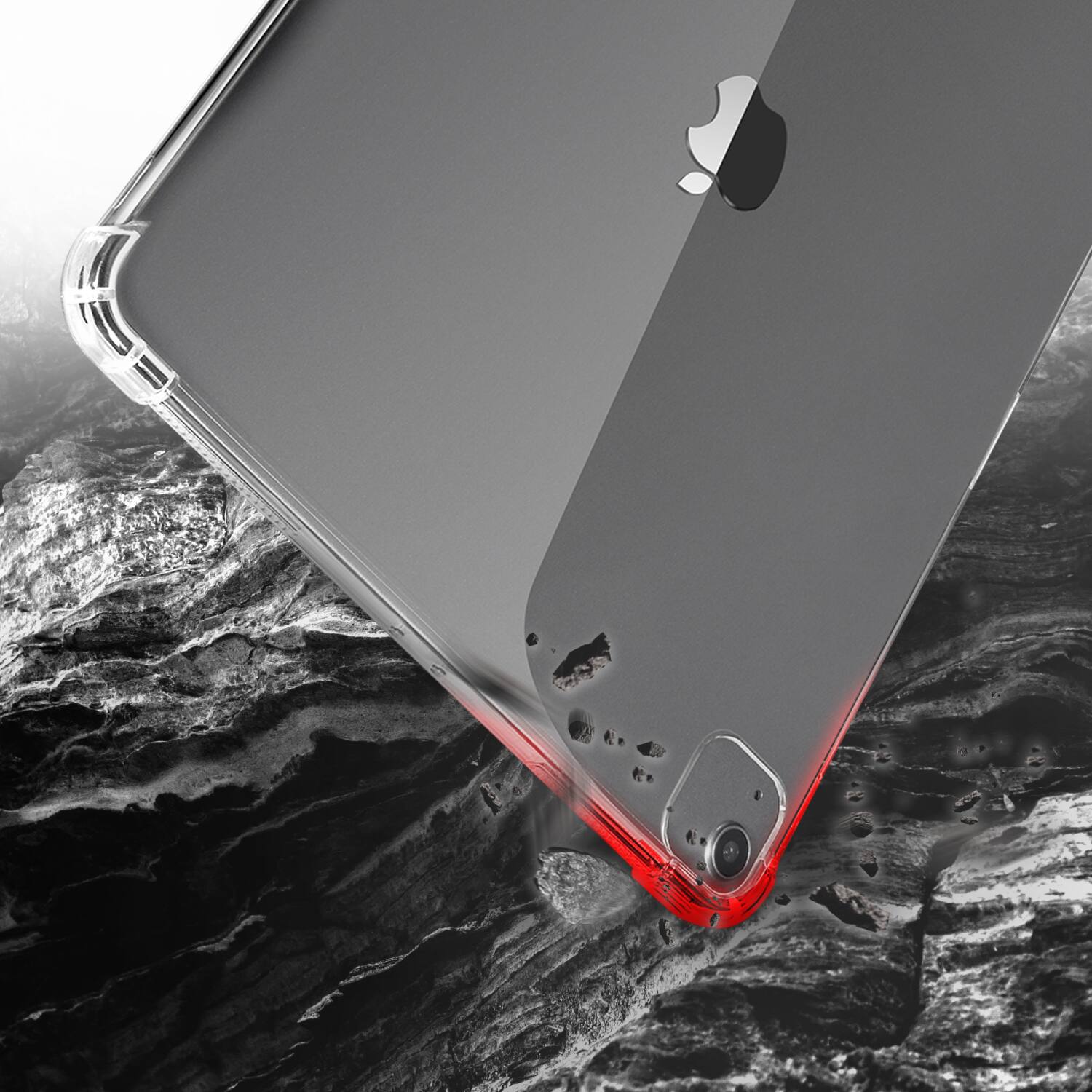 Back. Vena - For Apple iPad Air 13 Inch Case Clear, iPad Air M3 Inch Case, iPad Air M2 13 Inch, Crystal Clear iPad Pro 12.9" Case - Clear.