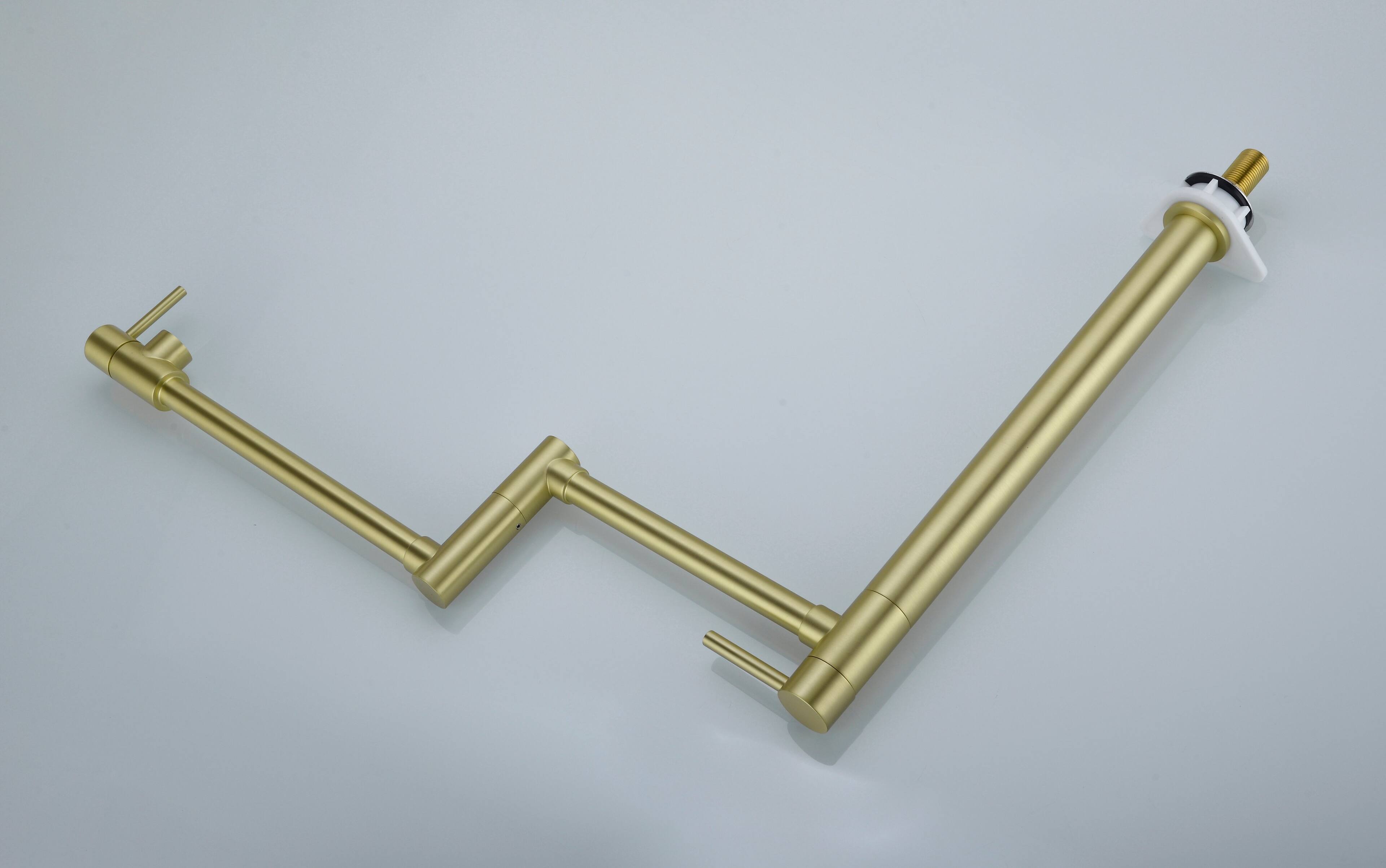 Alt View 5. Siljoy - Pot Filler Faucet with Extension Shank - Gold.