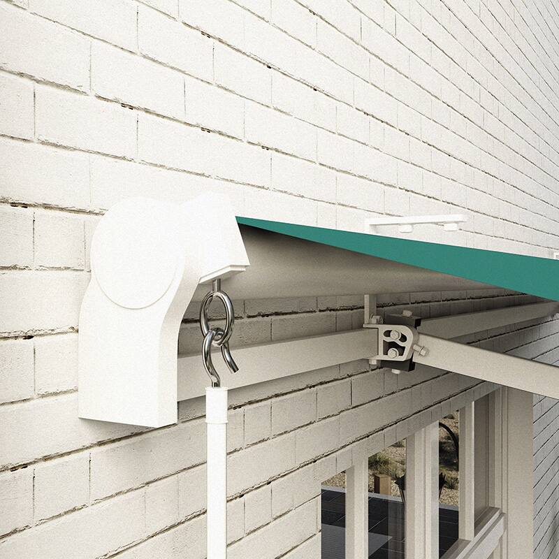 Alt View 8. Outsunny - 13' x 8' Retractable Awning, Patio Awnings, Sunshade Shelter w/ Manual Crank Handle, UV & Water-Resistant Fabric - Green.