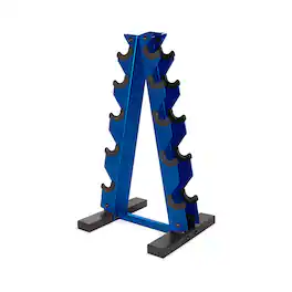 Alchemy Casas - A frame Dumbbell Weight Rack Color Series p Holds s Designed to hold s of only CAP Barbell Hex or rubber hex - Blue