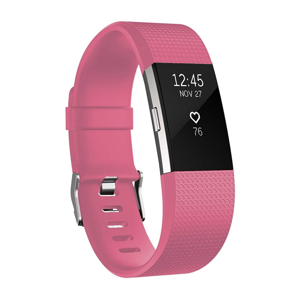 StrapsCo - Active Band Silicone Rubber Watch Strap For Fitbit Charge 6 (Medium-Long) - Pink price history on PriceWatchPro