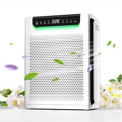 Xenonlab - Air Purifier for Home Bedroom Large Room Covers Up to 2600 Sq Ft with Air Quality Monitor - White