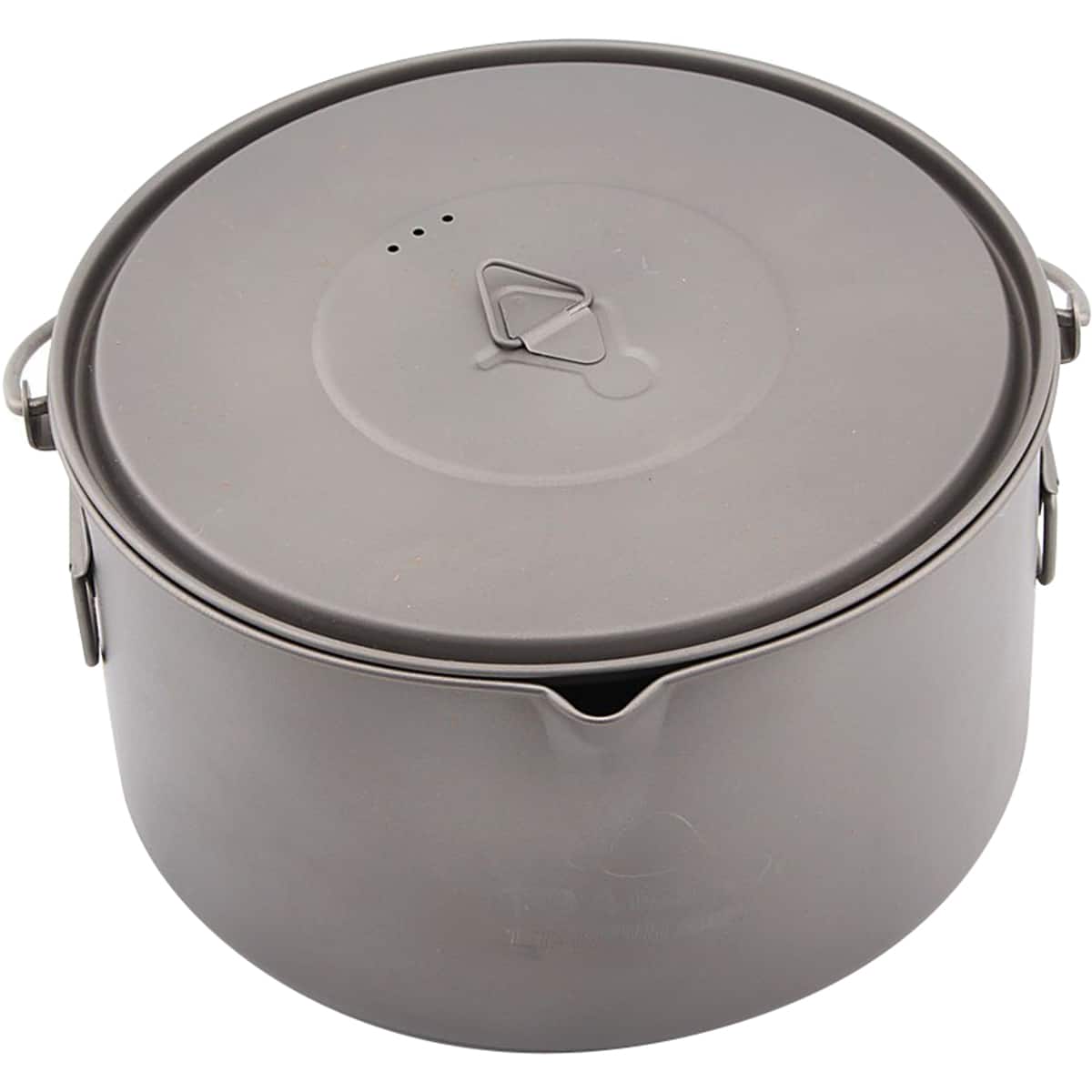 TOAKS - Titanium 2000ml Outdoor Camping Cook Pot with Bail Handle POT-2000-BH - Silver
