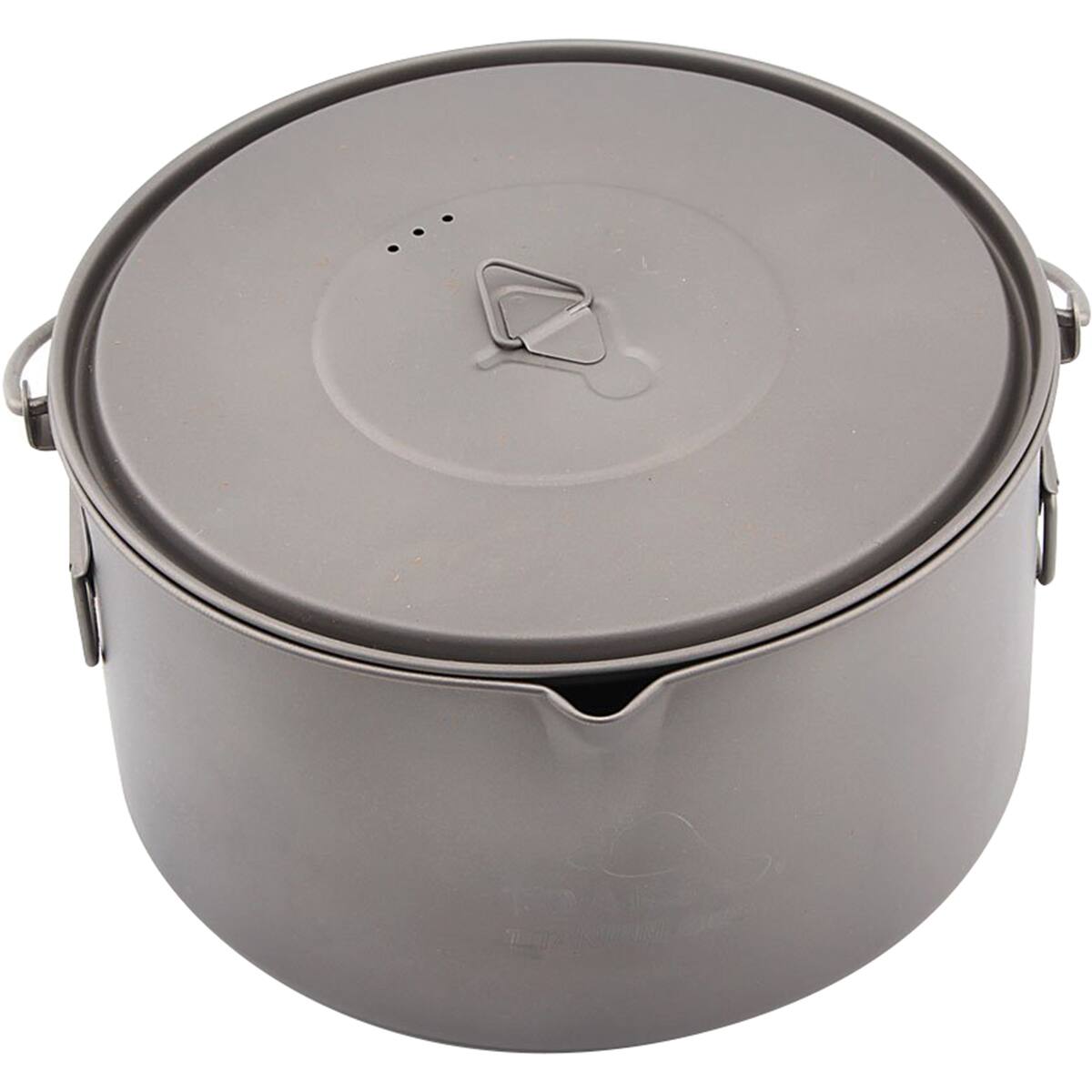 TOAKS - Titanium 2000ml Outdoor Camping Cook Pot with Bail Handle POT-2000-BH - Silver