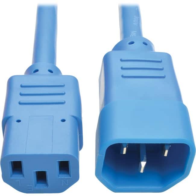 Eaton Tripp Lite Series Heavy-Duty PDU Power Cord, C13 to C14 - 15A, 250V, 14 AWG, 6 ft. (1.83 m), For Computer - Blue