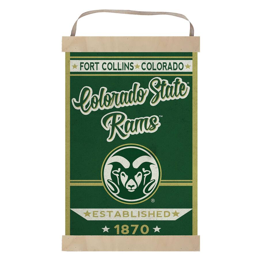 Csu Rams Sign Jardine Colorado State Rams Faux Rust Banner Sign Green 4966527 - Best Buy