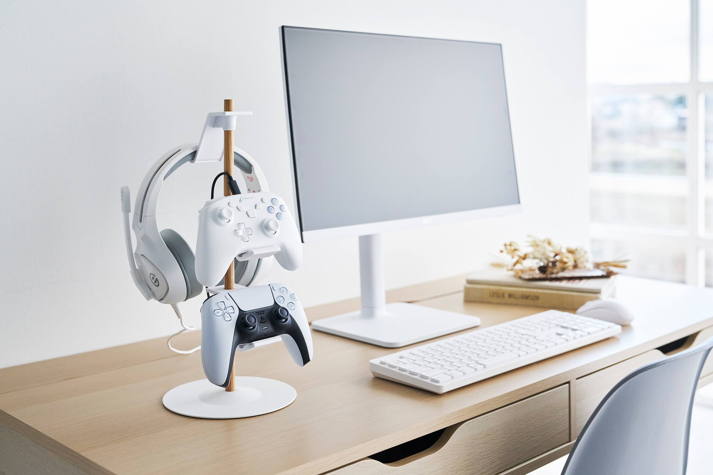 Alt View 6. Yamazaki Home - Controller Stand - Steel + Wood.