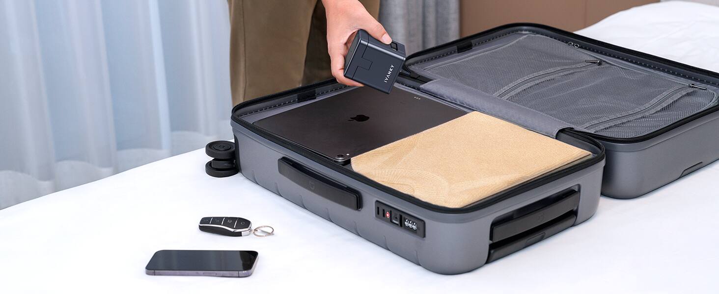 Alt View 9. iVANKY - 65W 5 in 1 Wireless Charging Station Cube with Retractable Cable Cord for MagSafe Magnetic Charger for iPhone 16 Pro Max - Black.